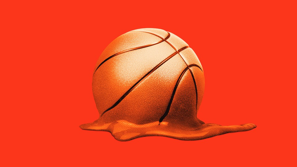A melting basketball