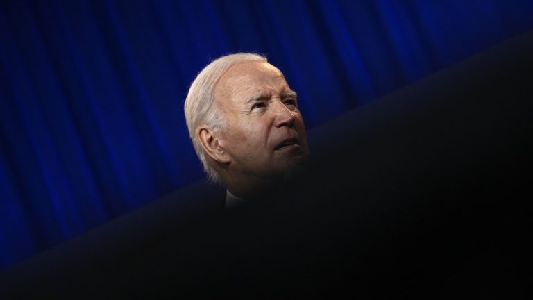 A half-blurred photo of Joe Biden