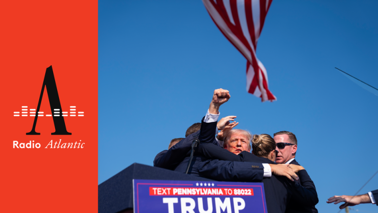 Donald Trump moments after a gunman opened fire on his rally.