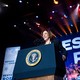 Vice President Kamala Harris speaks during a campaign event at the Hylton Performing Arts Center in Manassas, Va., on Tuesday, Jan. 23, 2024.