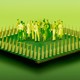 Illustration of a bunch of small toy people standing within a microchip