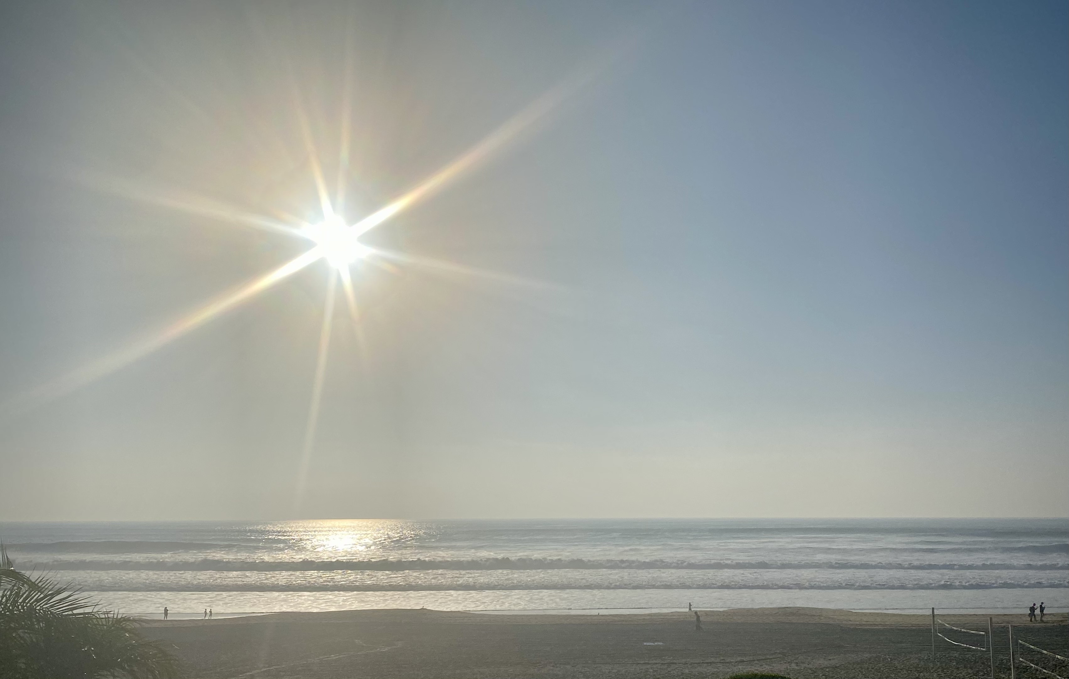 Sun poking through the clouds