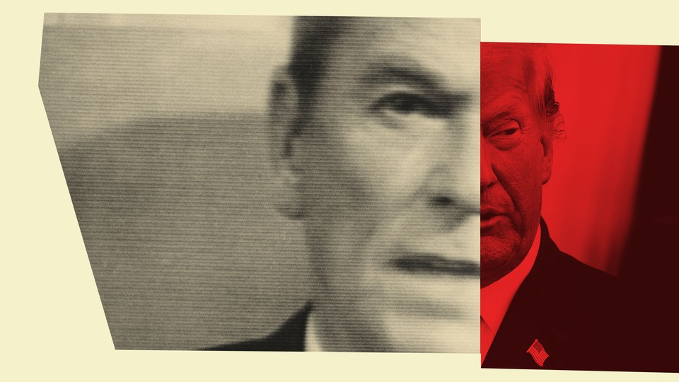 Side-by-side photos of Ronald Reagan and Donald Trump