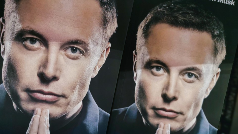 Two covers of the "Elon Musk" biography by Walter Isaacson