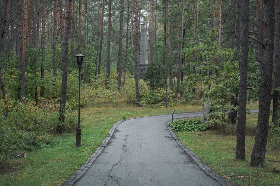 A pathway within the Paneriai Memorial