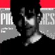 Pixellated portrait of a man with black hair inside a browser window with the Pirate Wires website