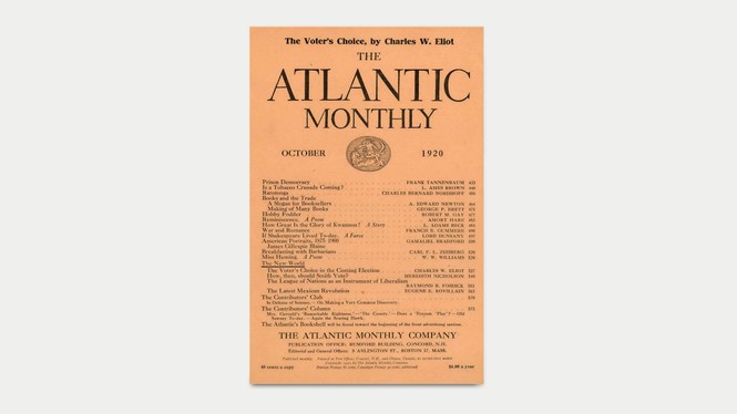 October 1920 Atlantic cover