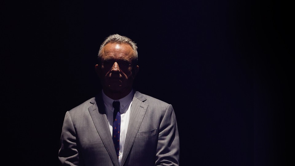 A photo of Robert F. Kennedy Jr. in shadows