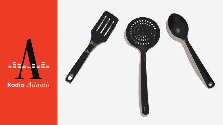 Photos of black plastic utensils