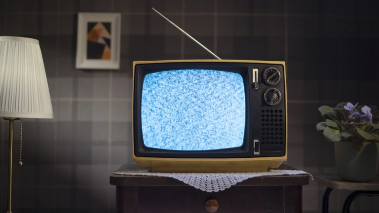 A vintage television set