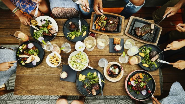 People sharing a meal