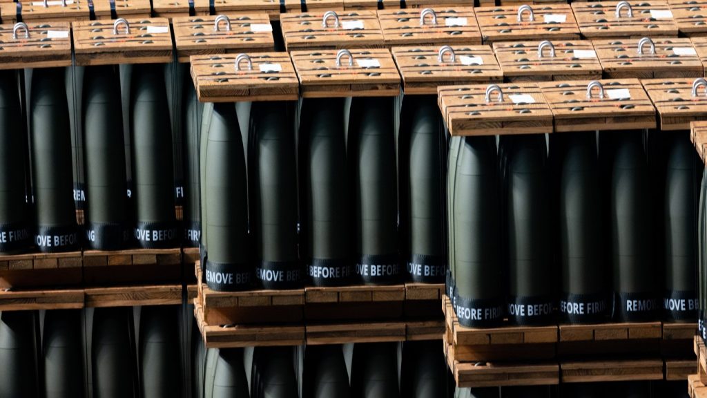 Projectiles sit waiting to be shipped