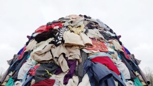 A mountain of clothes piled up