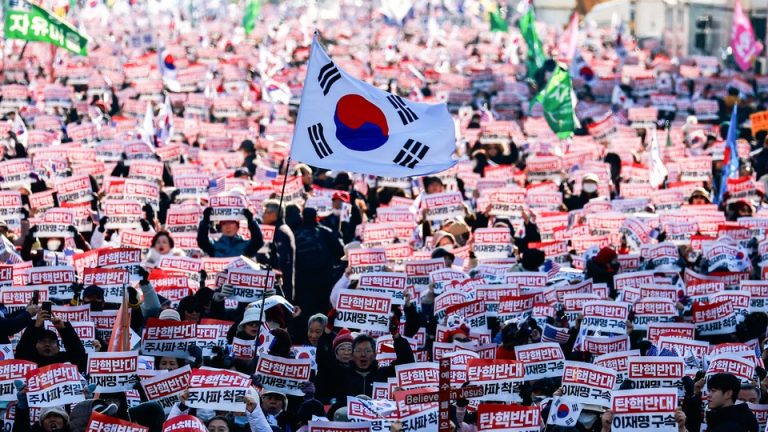 A protest in South Korea