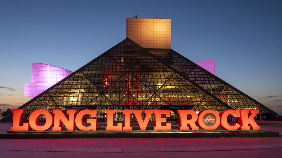 A glowing sign that says "Long long rock"